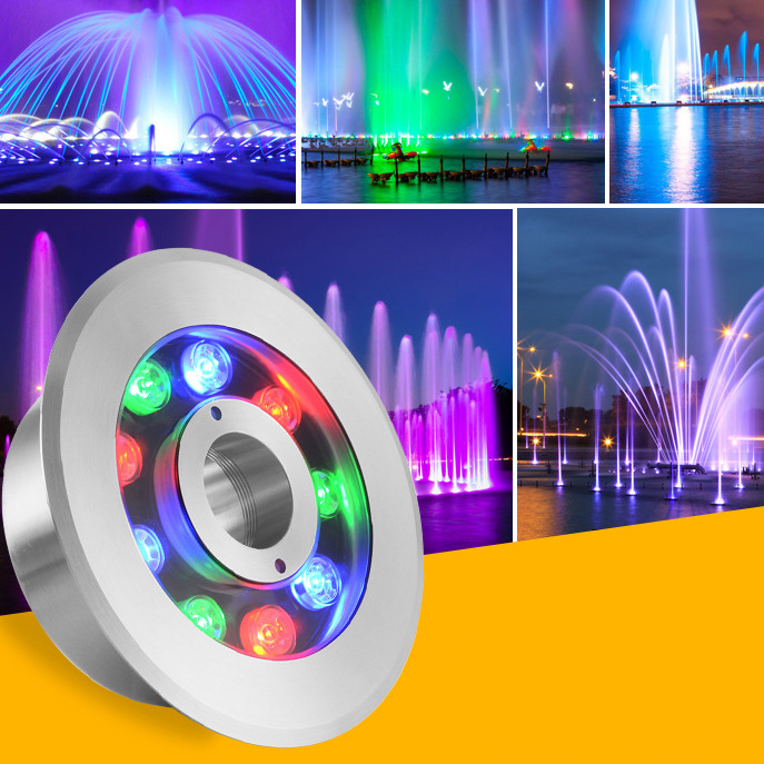DC12/24V High Brightness Single Color or RGB DMX IP68 Waterproof LED Fountain Light For Hotel, Square, Community Fountain DC12/24V High Brightness Single Color or RGB DMX IP68 Waterproof LED Fountain Light For Hotel, Square, Community Fountain